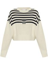 4G - embroidered striped jumper - LISKAFASHION