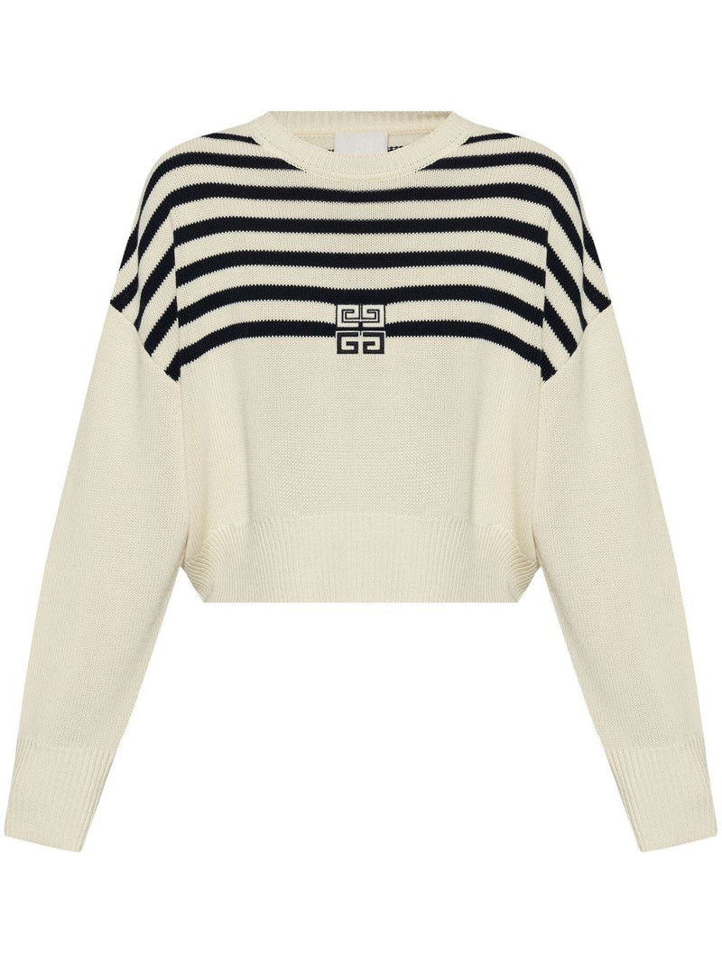 4G - embroidered striped jumper - LISKAFASHION