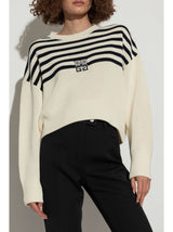 4G - embroidered striped jumper - LISKAFASHION