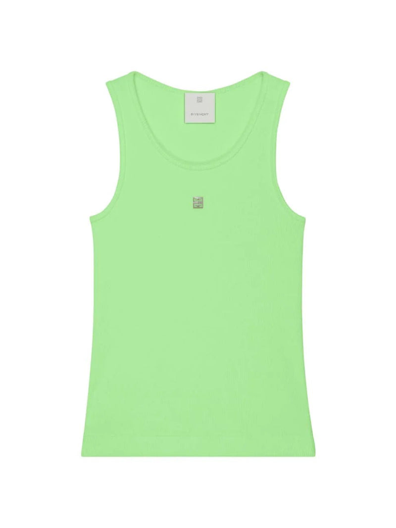 4G - logo plaque sleeveless top - LISKAFASHION