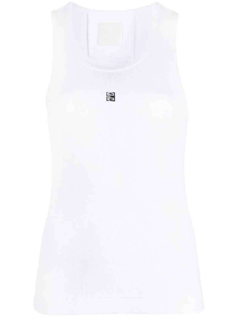 4G - logo plaque sleeveless top - LISKAFASHION