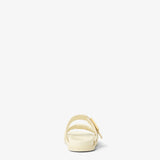 White nappa leather slides