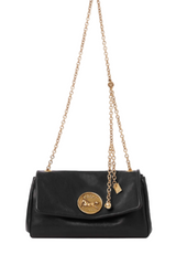 Heritage shoulder bag in grained leather