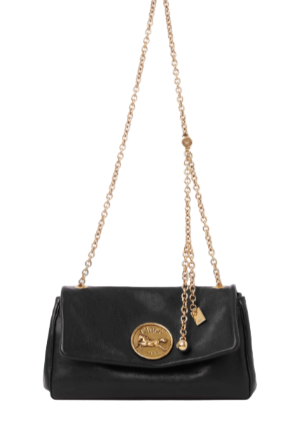 Heritage shoulder bag in grained leather