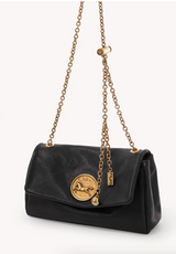 Heritage shoulder bag in grained leather