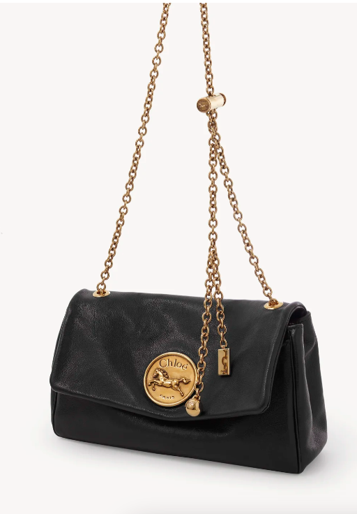 Heritage shoulder bag in grained leather