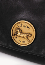 Heritage shoulder bag in grained leather