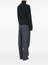Knit zip-up cardigan