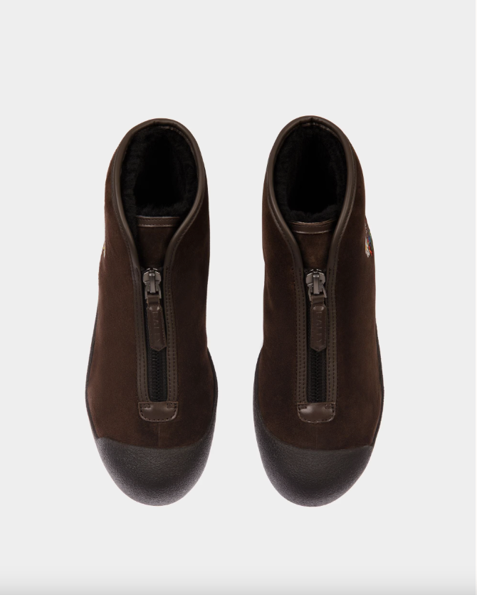 Winter Capsule Bootie in Brown Suede