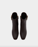 Boucle Bootie in Brown Leather