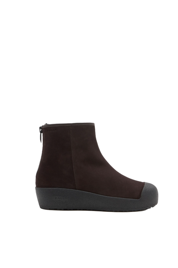 Curling Bootie in Ebano Suede