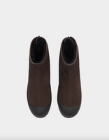 Curling Bootie in Ebano Suede