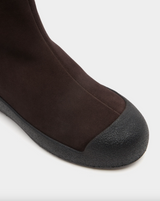 Curling Bootie in Ebano Suede
