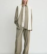 Classic tuxedo shirt taupe