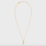 Triomphe Twinkle Necklace in Strass and Brass with Gold Finish