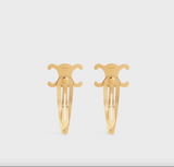 Set of 2 Snap Hair Clips in Brass with Gold Finish and Steel