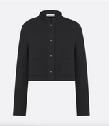 Cropped Jacket with Removable Ruched Collar