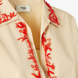 Beige poplin dress