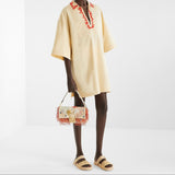 Beige poplin dress