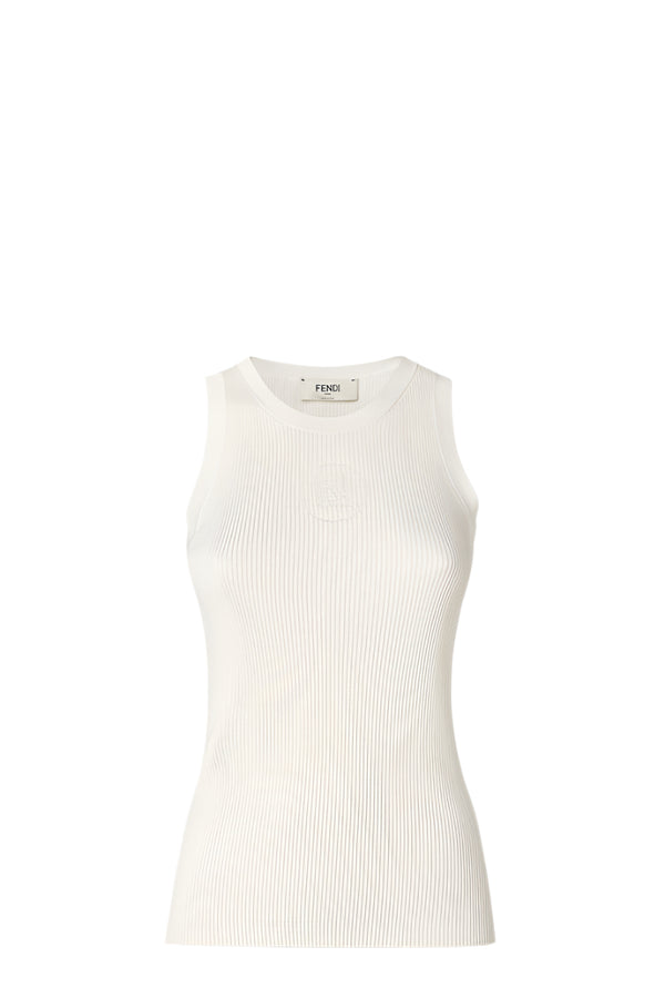 White silk and cotton top