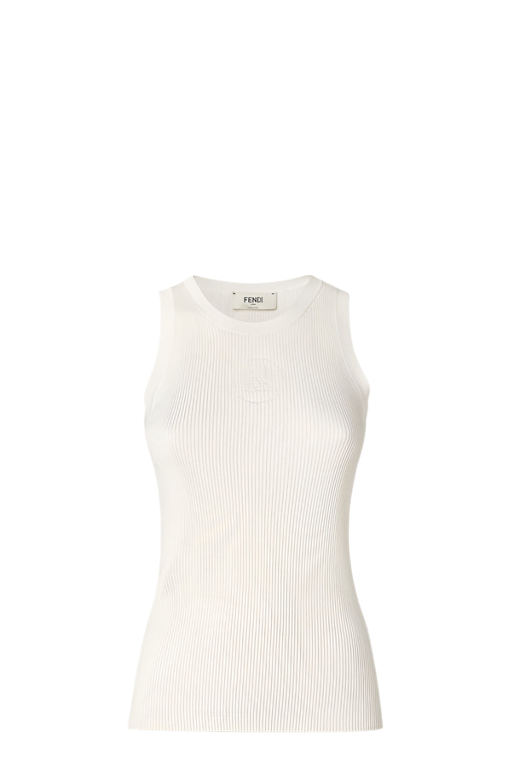 White silk and cotton top
