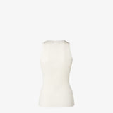 White silk and cotton top