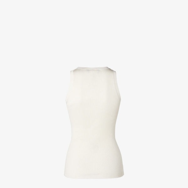 White silk and cotton top