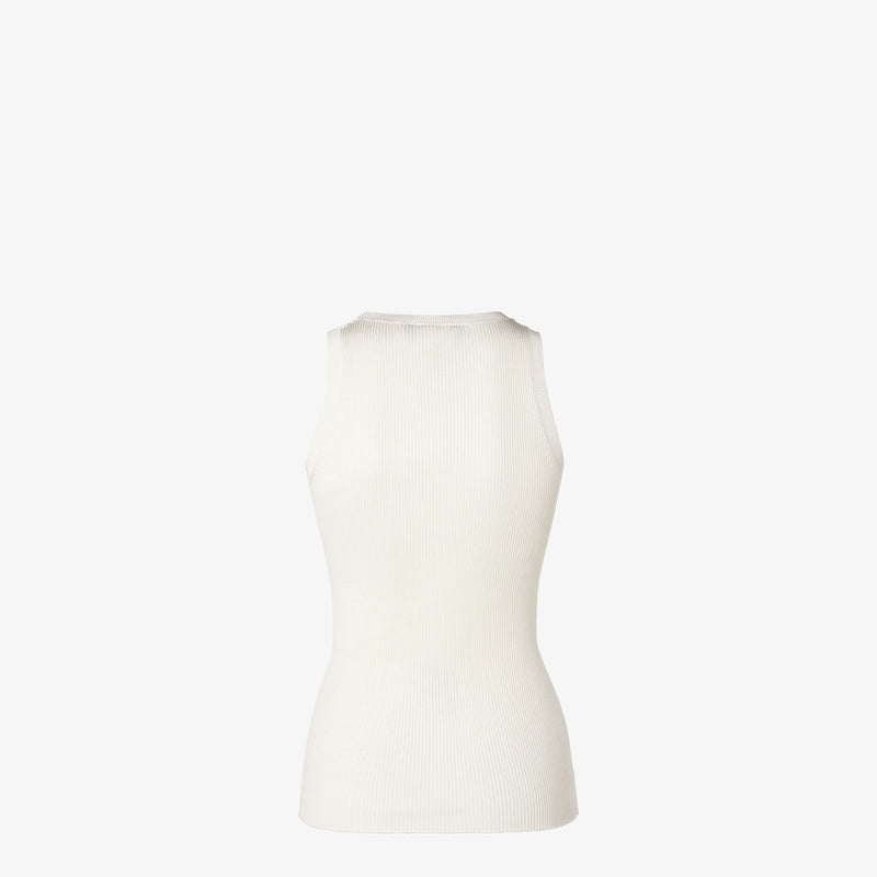White silk and cotton top