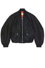 Cropped Cocoon bomber in nylon