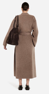 Wrap Coat in Double Faced Wool Cashmere