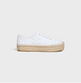LES ESPADRILLES CELINE LACE-UP IN CANVAS AND CALFSKIN