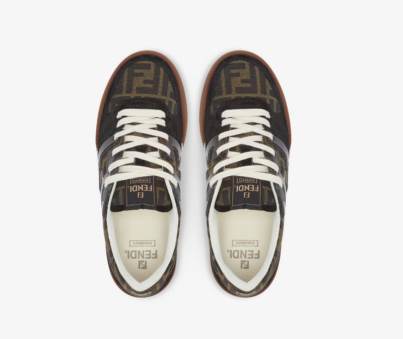 Canvas low-tops with black suede