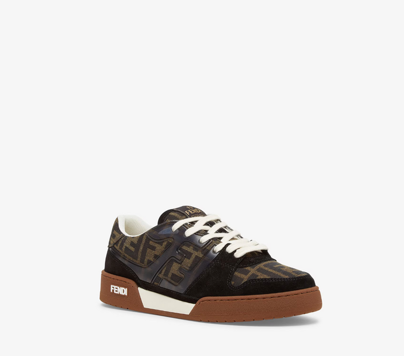 Canvas low-tops with black suede