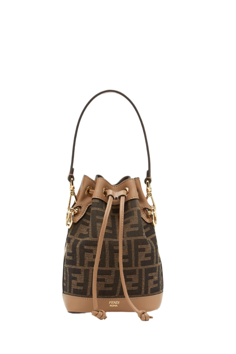 Brown FF fabric mini-bag
