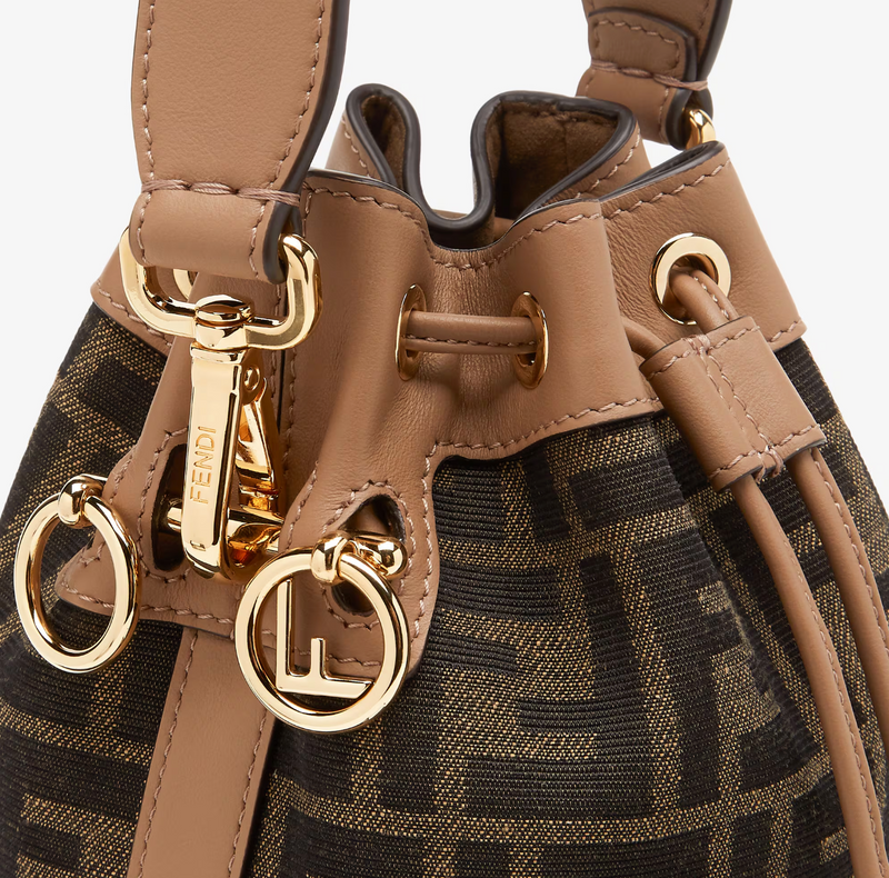 Brown FF fabric mini-bag