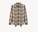 CASSANDRE lavallière shirt in cotton tartan
