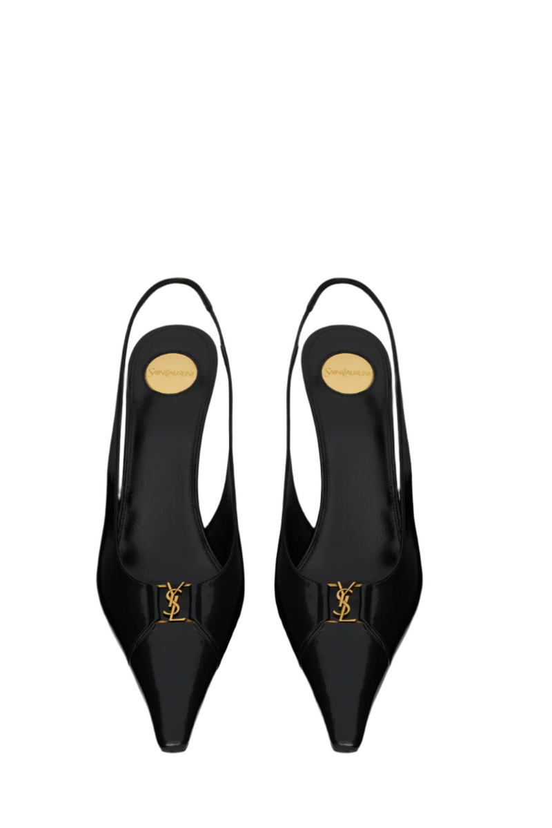 BABYLONE BRETEUIL slingback pumps in smooth leather