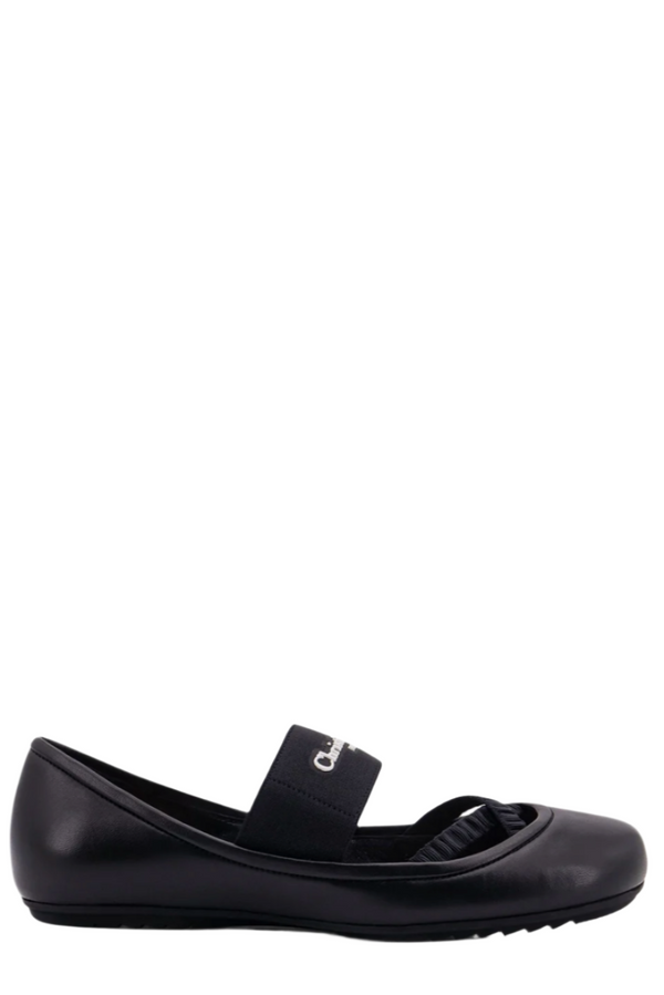 Shade leather ballerinas with elastic bands