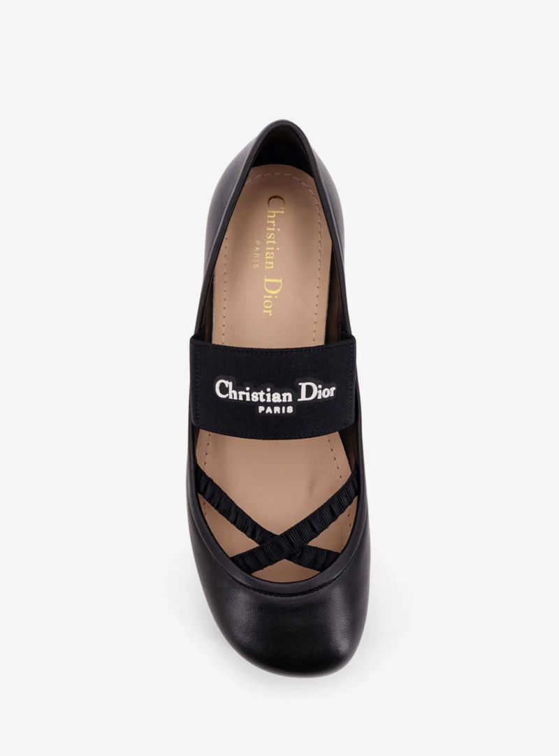 Shade leather ballerinas with elastic bands