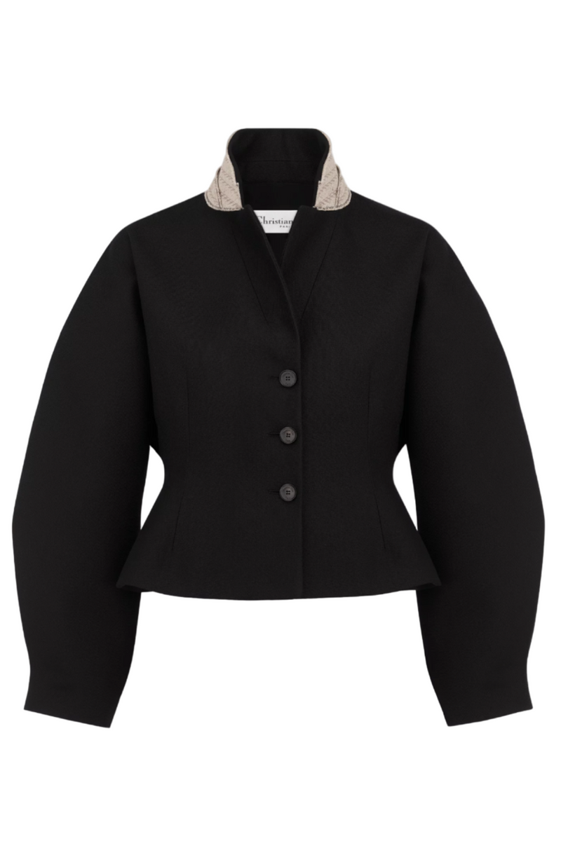 Fitted Jacket with Puff Sleeves
