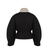 Fitted Jacket with Puff Sleeves