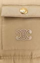 Sleeveless Down Jacket With Triomphe Patch