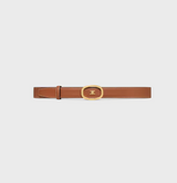 Medium 25mm reversible celine alix belt in taurillon and natural calfskin