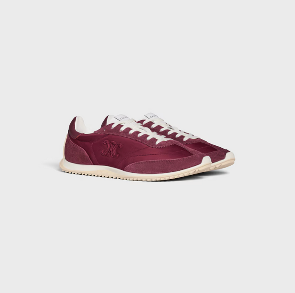 Racer - low top sneaker in nylon, suede calfskin and calfskin