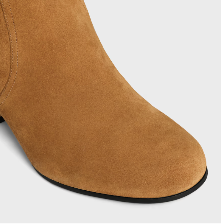 Les bottes celine triomphe high boot in suede calfskin