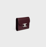Small flap wallet triomphe in shiny calfskin