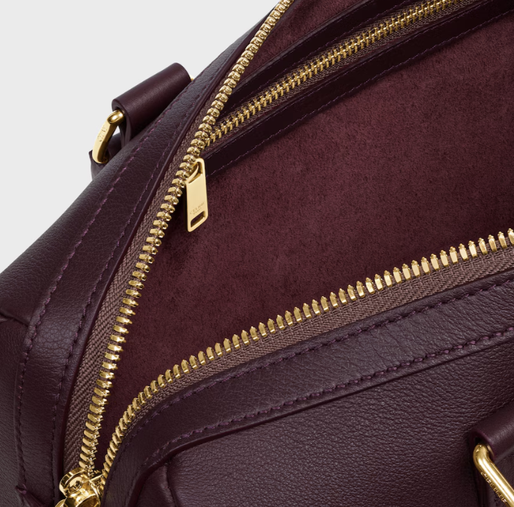 Medium boston in supple grained calfskin