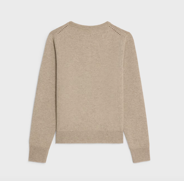 Crew neck sweater in heritage cashmere