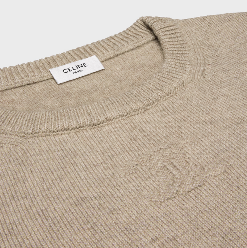 Crew neck sweater in heritage cashmere