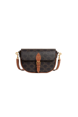 folco shoulder bag in triomphe canvas and calfskin